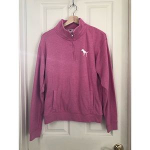 PINK Quarter zip pullover sweatshirt